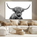 Scottish Highland Cow Cattle Art Print Wall Art Canvas Print by MyGreatCanvas | Canvas Wall Art Prints | Photo Prints & Wall Decor