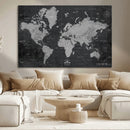 World Map Canvas Print – Detailed Map of the World Wall Art