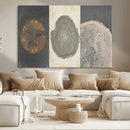 Boho Tree Ring Wall Art, Modern Minimalist Wood Grain