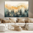 Abstract Forest Print - Mountain Wall Art | Autumn Landscape