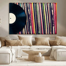 Vinyl Record and Album Collection Canvas Wall Art - Retro