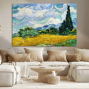 Wheatfield With Cypresses By Van Gogh Painting Wall Art