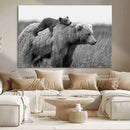 Bear and Cub Wall Art Canvas | 399 Bear Cub