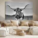 Texas Longhorn Cow Wall Art, Texas Longhorn Canvas, Cattle