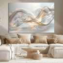 Abstract art Grey and Gold Lines Wall Art