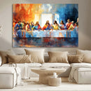 Abstract Watercolor The Last Supper Wall Art
