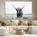Highland Cow Canvas Wall Art – Majestic Beauty in Black and by MyGreatCanvas | Canvas Wall Art Prints | Photo Prints & Wall Decor