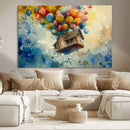 UP-Inspired Floating House with Balloons Canvas Art –