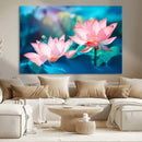 Pink Lotus Flower Canvas Wall Art | Vibrant Floral Wall by MyGreatCanvas | Canvas Wall Art Prints | Photo Prints & Wall Decor