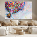 Don't Look Up Movie Canvas Wall Art - Vibrant Floating House