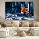 Whiskey Ice Wall Art Canvas Print