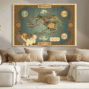 Avatar Wall Art: The Last Airbender Vintage Map - Wall Art