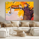 Calvin and Hobbes Tree Scene Canvas Print | 3 Panel Large by MyGreatCanvas | Canvas Wall Art Prints | Photo Prints & Wall Decor