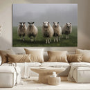 Flock of Sheep in a Mystical Fog – Pastoral Wall Art Canvas by MyGreatCanvas | Canvas Wall Art Prints | Photo Prints & Wall Decor