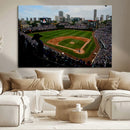 Chicago Cubs Baseball Team Print - Wrigley Field Stadium