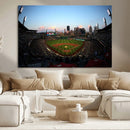 PNC Park Evening Game Triple Canvas Wall Art - Pittsburgh