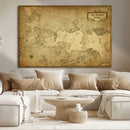 Vintage Game of Thrones Map Wall Art | Westeros and Essos