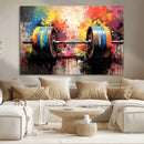Weightlifting Barbell Art Triptych, Bold Abstract Fitness by MyGreatCanvas | Canvas Wall Art Prints | Photo Prints & Wall Decor