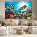 Colorful Coral Reef and Sea Life Turtle Canvas Print, by MyGreatCanvas | Canvas Wall Art Prints | Photo Prints & Wall Decor