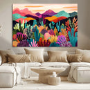 Abstract Kusama Print - Landscape Canvas Wall Art Print -