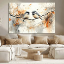 Abstract Watercolor Chickadee Bird Canvas Wall Art Print - by MyGreatCanvas | Canvas Wall Art Prints | Photo Prints & Wall Decor