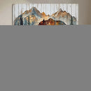 Rustic Grizzly 399 Bear and Mountain Wood Canvas Wall Art -