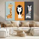 Boho Jungle Animal Nursery Wall Art Prints – Safari Decor