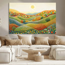 YAYOI KUSAMA Colorful Dot Art Landscape Canvas - Framed by MyGreatCanvas | Canvas Wall Art Prints | Photo Prints & Wall Decor