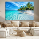 Tropical Beach Wall Art Canvas Print - Serene Ocean