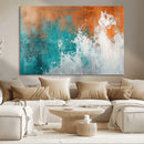 Vintage Abstract Print - Bold Teal and Orange Canvas Wall by MyGreatCanvas | Canvas Wall Art Prints | Photo Prints & Wall Decor