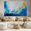 Blue Abstract Print - Dynamic Ocean-Inspired Canvas Wall Art