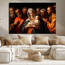 Religious Canvas Wall Art Print - Madonna and Child with