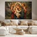 Mary Jesus Canvas Wall Art Print - Madonna and Child with