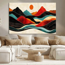 Western Wall Decor - Large Triptych Mountain Canvas - Boho