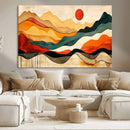 Mid Century Wall Art Print  - Abstract Woodland Print -