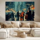 Urban Night Jazz Wall Art Canvas Print – Moody Rain-Soaked by MyGreatCanvas | Canvas Wall Art Prints | Photo Prints & Wall Decor