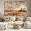 Rustic Farmhouse Wall Art Canvas Print | Barn and Field