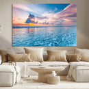 Ocean Sunset Canvas Wall Art Print – Tranquil Seascape