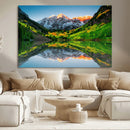 Maroon Bells Lake Wall Art Canvas Print – Framed Majestic