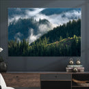Misty Forest Wall Art Canvas Print – Pine Hills Foggy