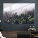 Misty Forest Wall Art Canvas Print – Foggy Pines Pine Valley