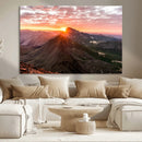Mountain Sunrise Wall Art – Framed Alpine Ridge Canvas by MyGreatCanvas | Canvas Wall Art Prints | Photo Prints & Wall Decor