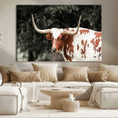 Texas Longhorn Wall Art Canvas Print – Framed Spotted Bull by MyGreatCanvas | Canvas Wall Art Prints | Photo Prints & Wall Decor