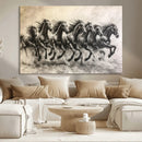 Running Horses Wall Art Canvas Print – Framed Monochrome by MyGreatCanvas | Canvas Wall Art Prints | Photo Prints & Wall Decor