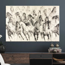 Running Horses Wall Art Canvas Print – Framed Galloping Herd
