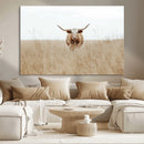 Texas Longhorn Wall Art Canvas Print – Framed Lone Cattle by MyGreatCanvas | Canvas Wall Art Prints | Photo Prints & Wall Decor