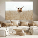 Texas Longhorn Wall Art Canvas Print – Framed Lone Cattle by MyGreatCanvas | Canvas Wall Art Prints | Photo Prints & Wall Decor