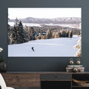 Snowy Mountain Wall Art Canvas Print – Framed Ski Slope