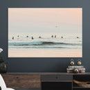 Pastel Ocean Wall Art Canvas Print – Framed Soft Sunset Calm