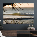 Sunset Surf Wall Art Canvas Print – Framed Golden Hour Waves